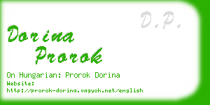 dorina prorok business card